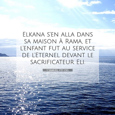 1 Samuel 2:11 LSG Image du verset biblique