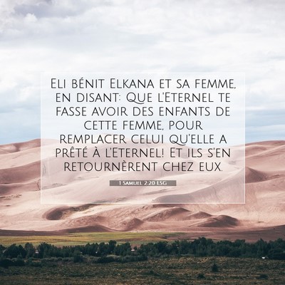 1 Samuel 2:20 LSG Image du verset biblique