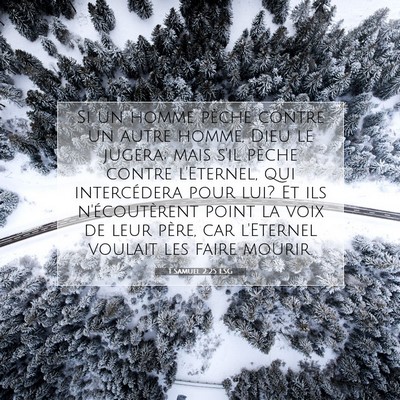 1 Samuel 2:25 LSG Image du verset biblique