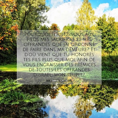 1 Samuel 2:29 LSG Image du verset biblique