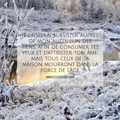 1 Samuel 2:33 LSG Image du verset biblique