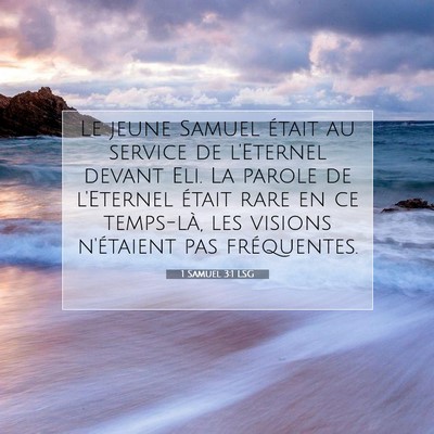 1 Samuel 3:1 LSG Image du verset biblique