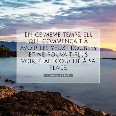 1 Samuel 3:2 LSG Image du verset biblique