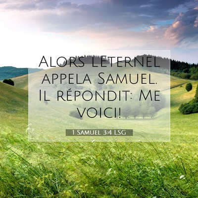 1 Samuel 3:4 LSG Image du verset biblique