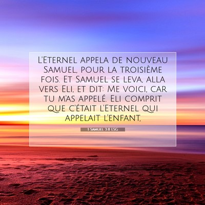 1 Samuel 3:8 LSG Image du verset biblique