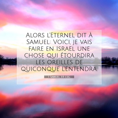 1 Samuel 3:11 Verset biblique expliqué