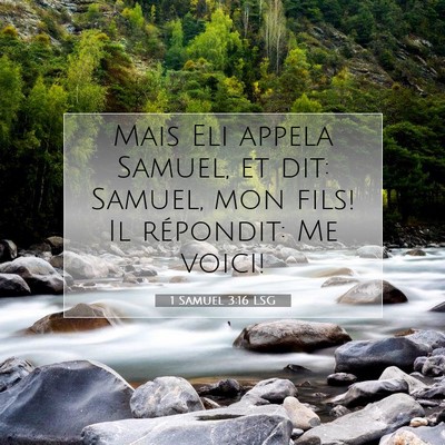 1 Samuel 3:16 LSG Image du verset biblique