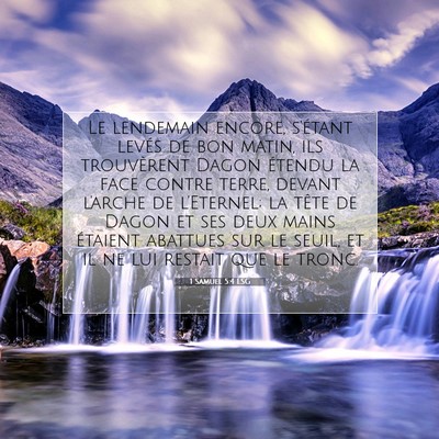 1 Samuel 5:4 LSG Image du verset biblique