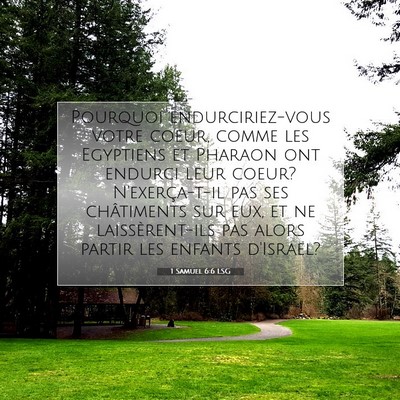 1 Samuel 6:6 LSG Image du verset biblique