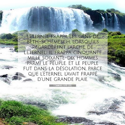 1 Samuel 6:19 LSG Image du verset biblique