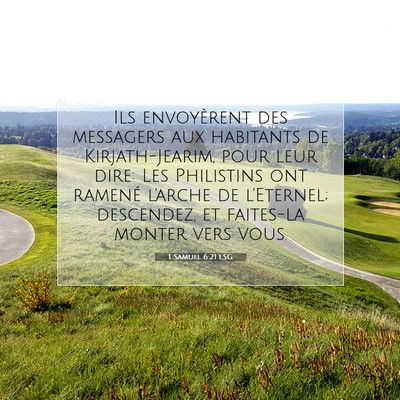 1 Samuel 6:21 LSG Image du verset biblique