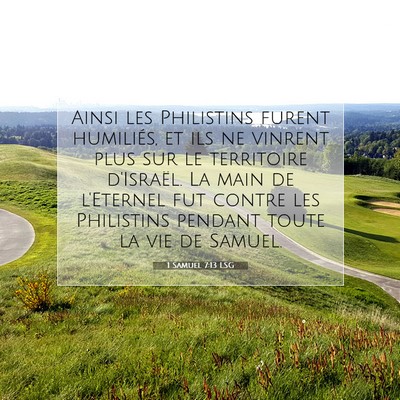 1 Samuel 7:13 LSG Image du verset biblique