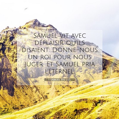 1 Samuel 8:6 LSG Image du verset biblique