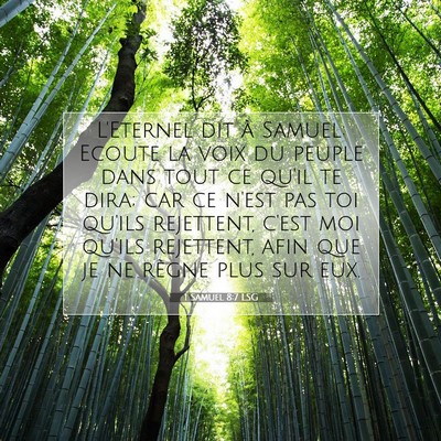 1 Samuel 8:7 LSG Image du verset biblique