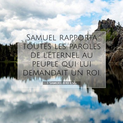 1 Samuel 8:10 LSG Image du verset biblique