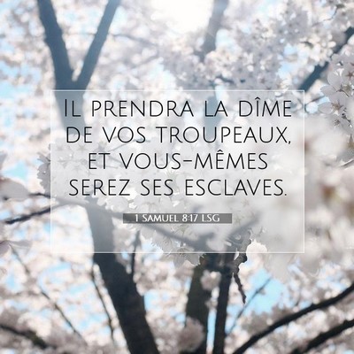 1 Samuel 8:17 LSG Image du verset biblique