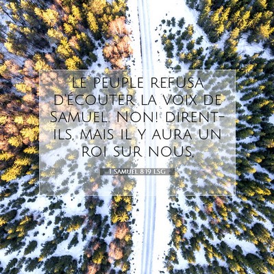 1 Samuel 8:19 LSG Image du verset biblique