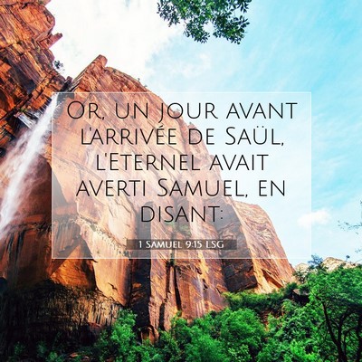 1 Samuel 9:15 Verset biblique expliqué