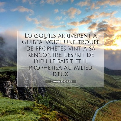 1 Samuel 10:10 LSG Image du verset biblique