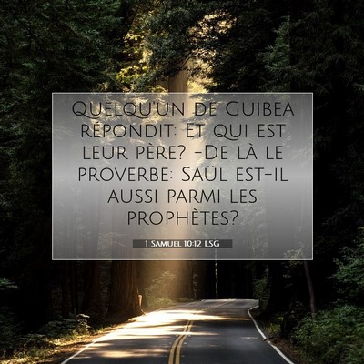 1 Samuel 10:12 LSG Image du verset biblique