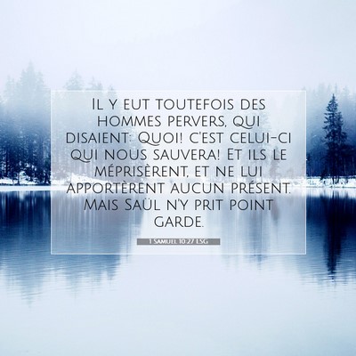 1 Samuel 10:27 LSG Image du verset biblique