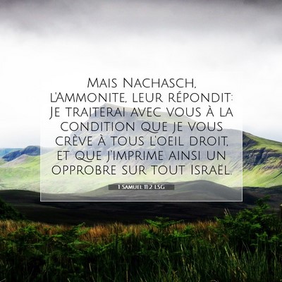 1 Samuel 11:2 LSG Image du verset biblique