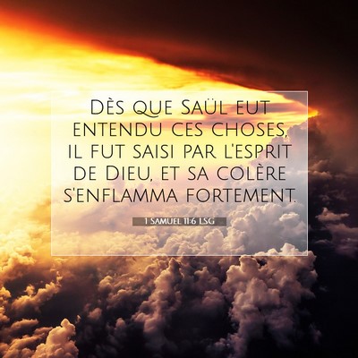 1 Samuel 11:6 LSG Image du verset biblique