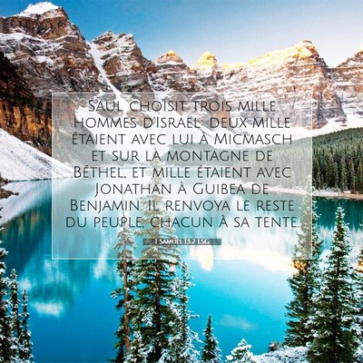 1 Samuel 13:2 LSG Image du verset biblique