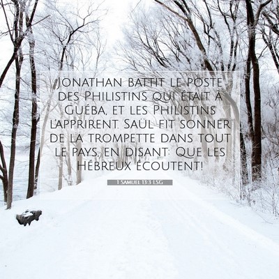 1 Samuel 13:3 LSG Image du verset biblique