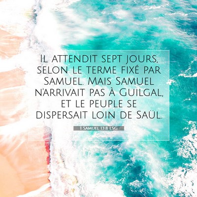 1 Samuel 13:8 LSG Image du verset biblique