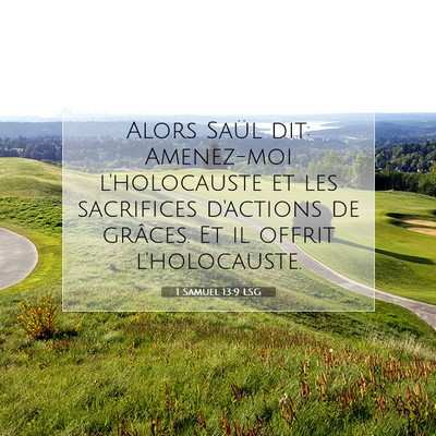 1 Samuel 13:9 LSG Image du verset biblique