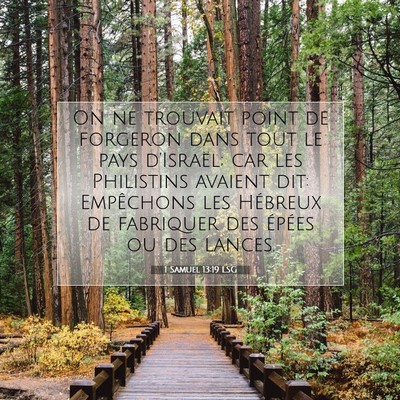 1 Samuel 13:19 LSG Image du verset biblique