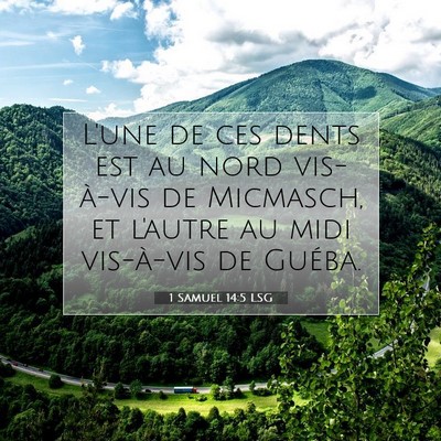 1 Samuel 14:5 LSG Image du verset biblique