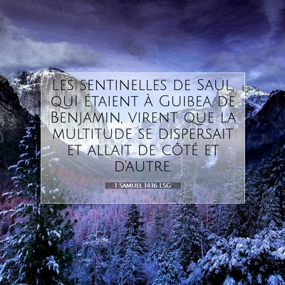 1 Samuel 14:16 LSG Image du verset biblique