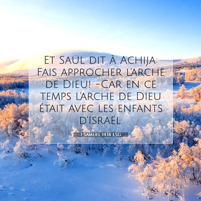 1 Samuel 14:18 LSG Image du verset biblique