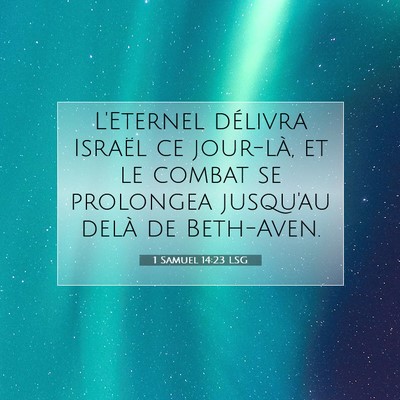 1 Samuel 14:23 LSG Image du verset biblique