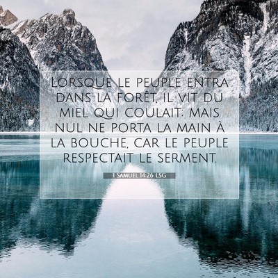 1 Samuel 14:26 Verset biblique expliqué