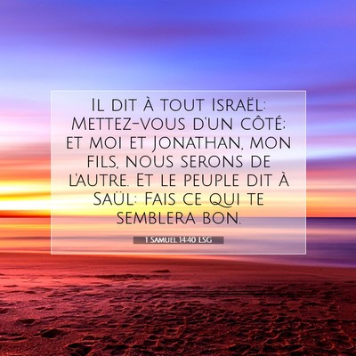 1 Samuel 14:40 LSG Image du verset biblique