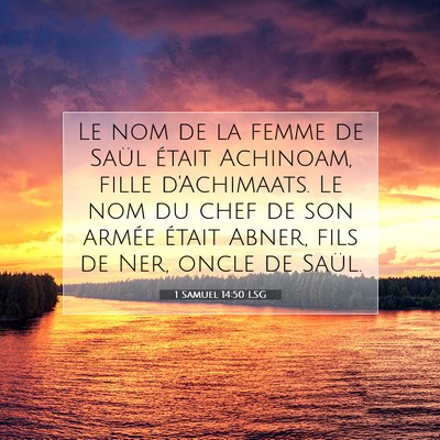 1 Samuel 14:50 LSG Image du verset biblique