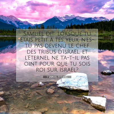 1 Samuel 15:17 LSG Image du verset biblique