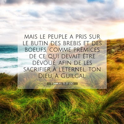 1 Samuel 15:21 Verset biblique expliqué