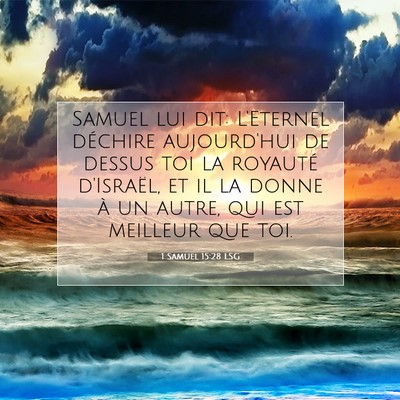 1 Samuel 15:28 Verset biblique expliqué