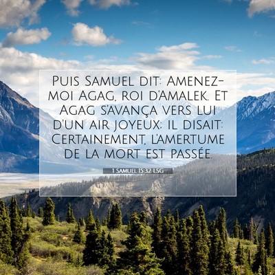 1 Samuel 15:32 Verset biblique expliqué