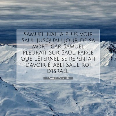 1 Samuel 15:35 LSG Image du verset biblique