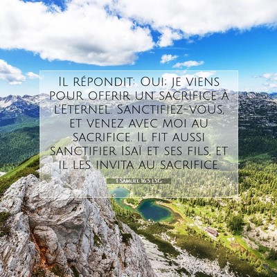 1 Samuel 16:5 Verset biblique expliqué