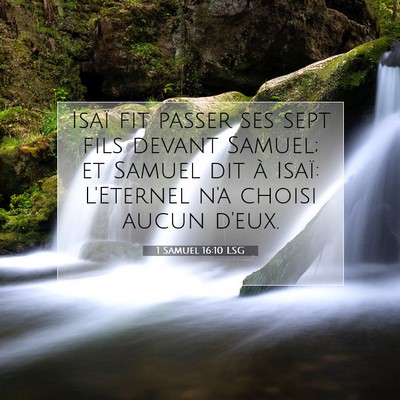 1 Samuel 16:10 LSG Image du verset biblique