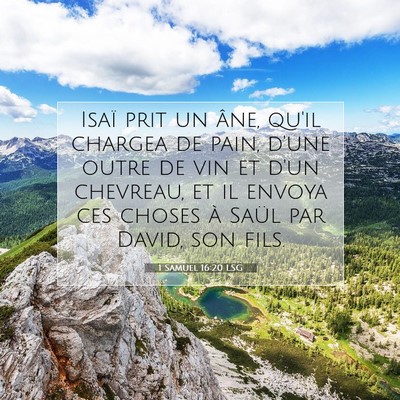 1 Samuel 16:20 Verset biblique expliqué