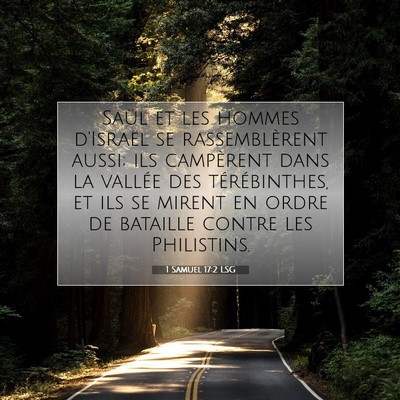 1 Samuel 17:2 LSG Image du verset biblique