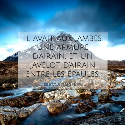 1 Samuel 17:6 Verset biblique expliqué