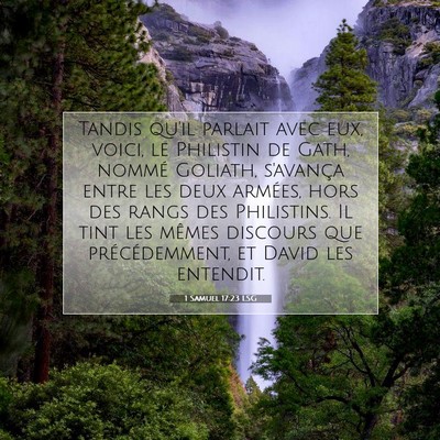 1 Samuel 17:23 Verset biblique expliqué